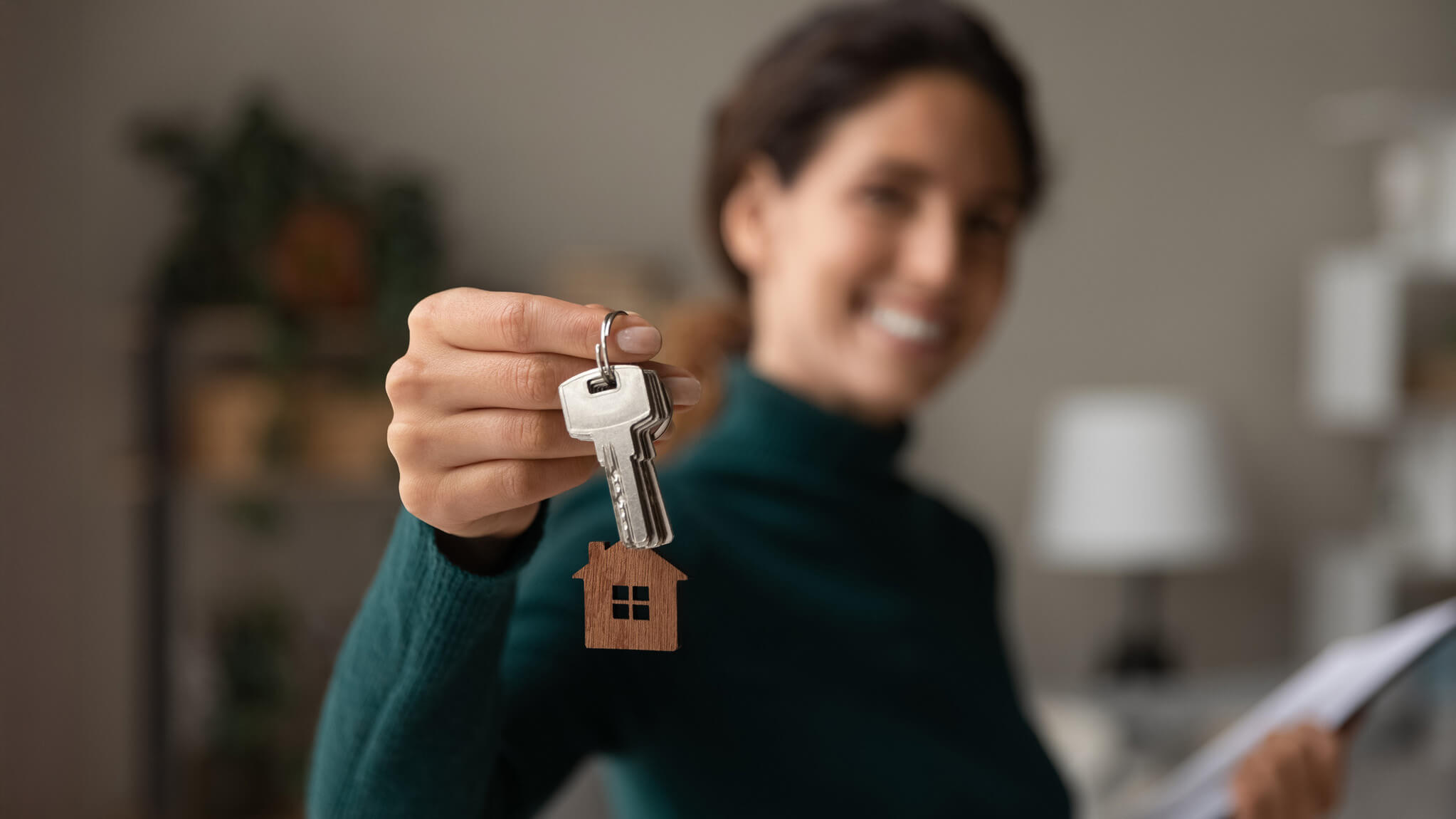 Women showing keys